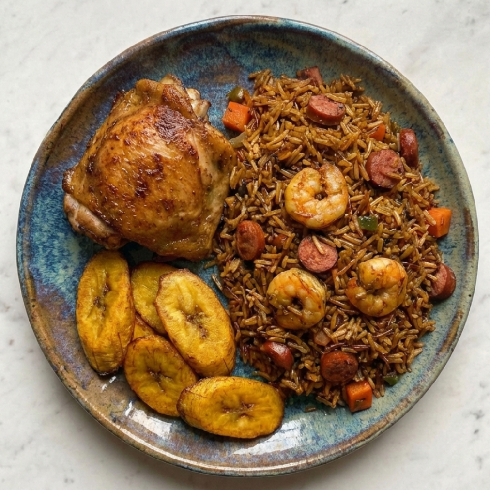Fried Rice Afro con Pollo y Plátano