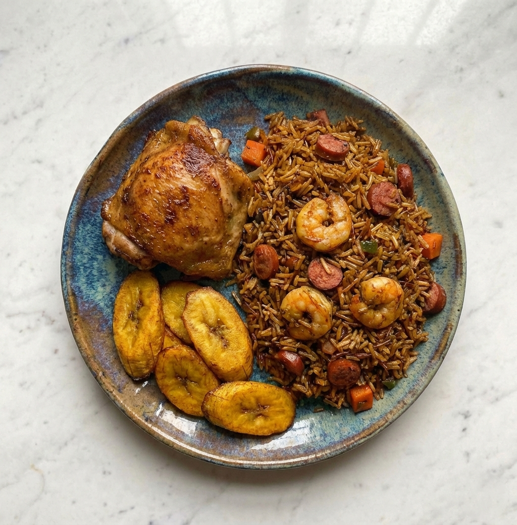 Fried Rice Afro con Pollo y Plátano