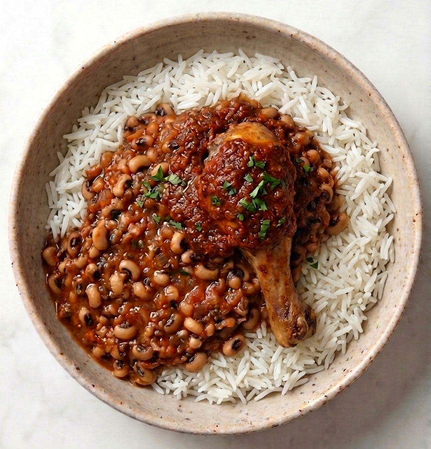 Pollo con Frijoles y Arroz