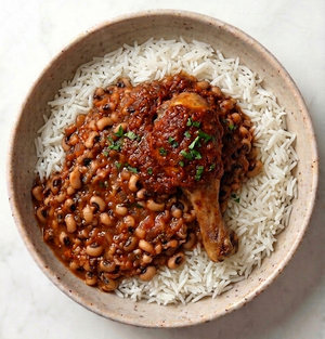 Pollo con Frijoles y Arroz
