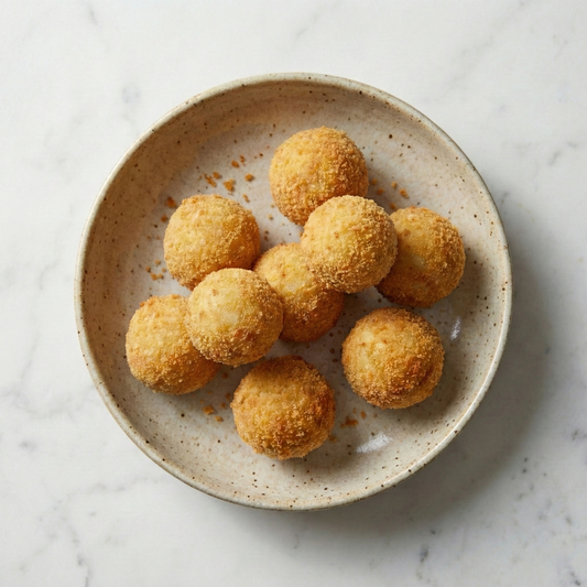 Bombas de Yuca rellenas de Pollo y Mozzarella